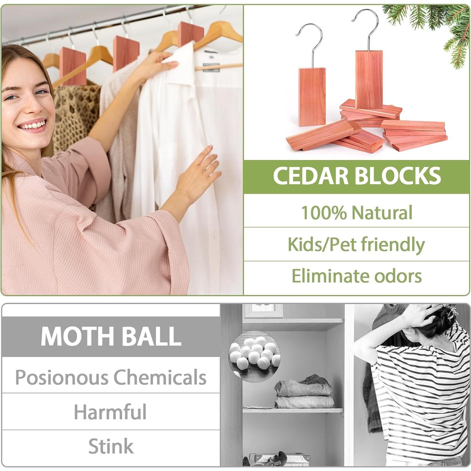 Paquete de 16 tablones de cedro rojo aromático para armarios