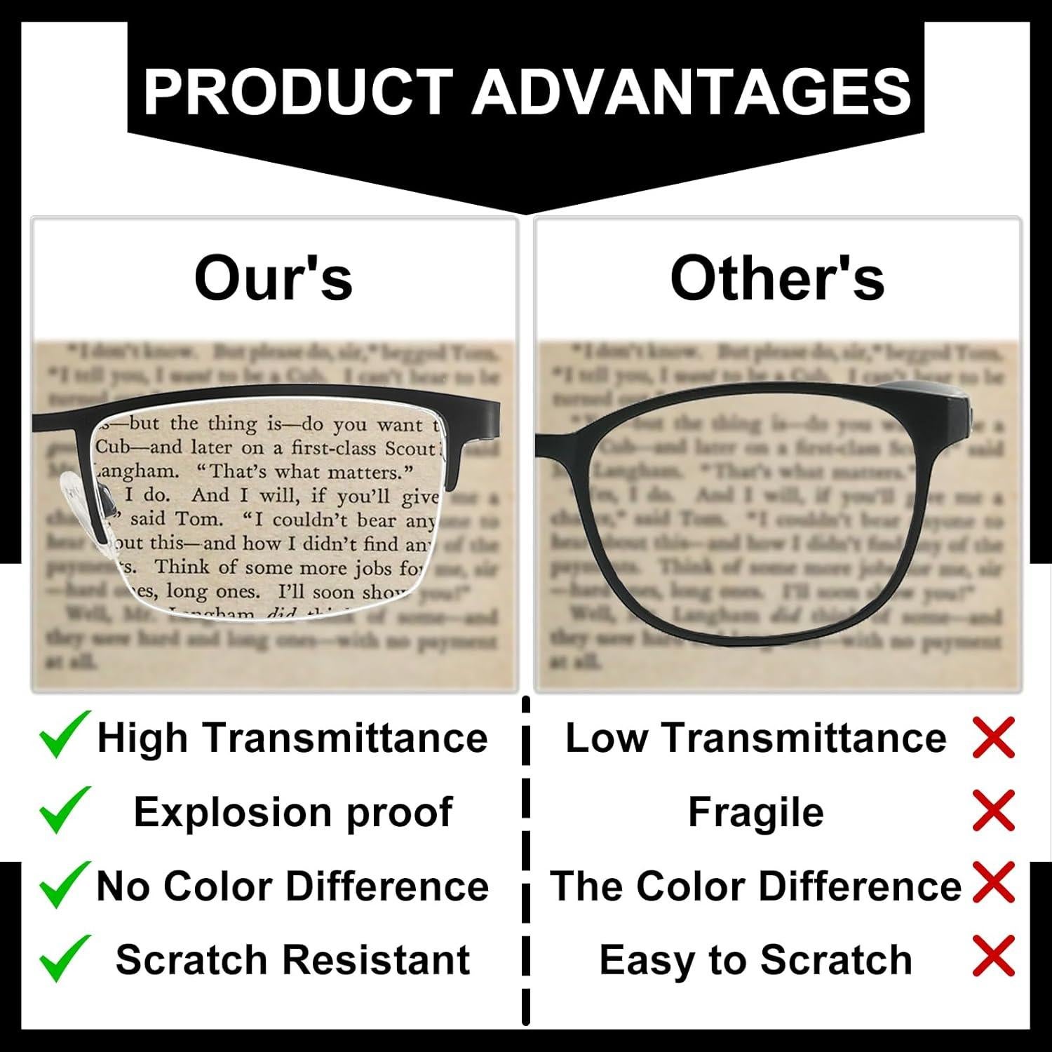 Gafas de lectura RDGNBU con filtro luz azul 5 pares hombres