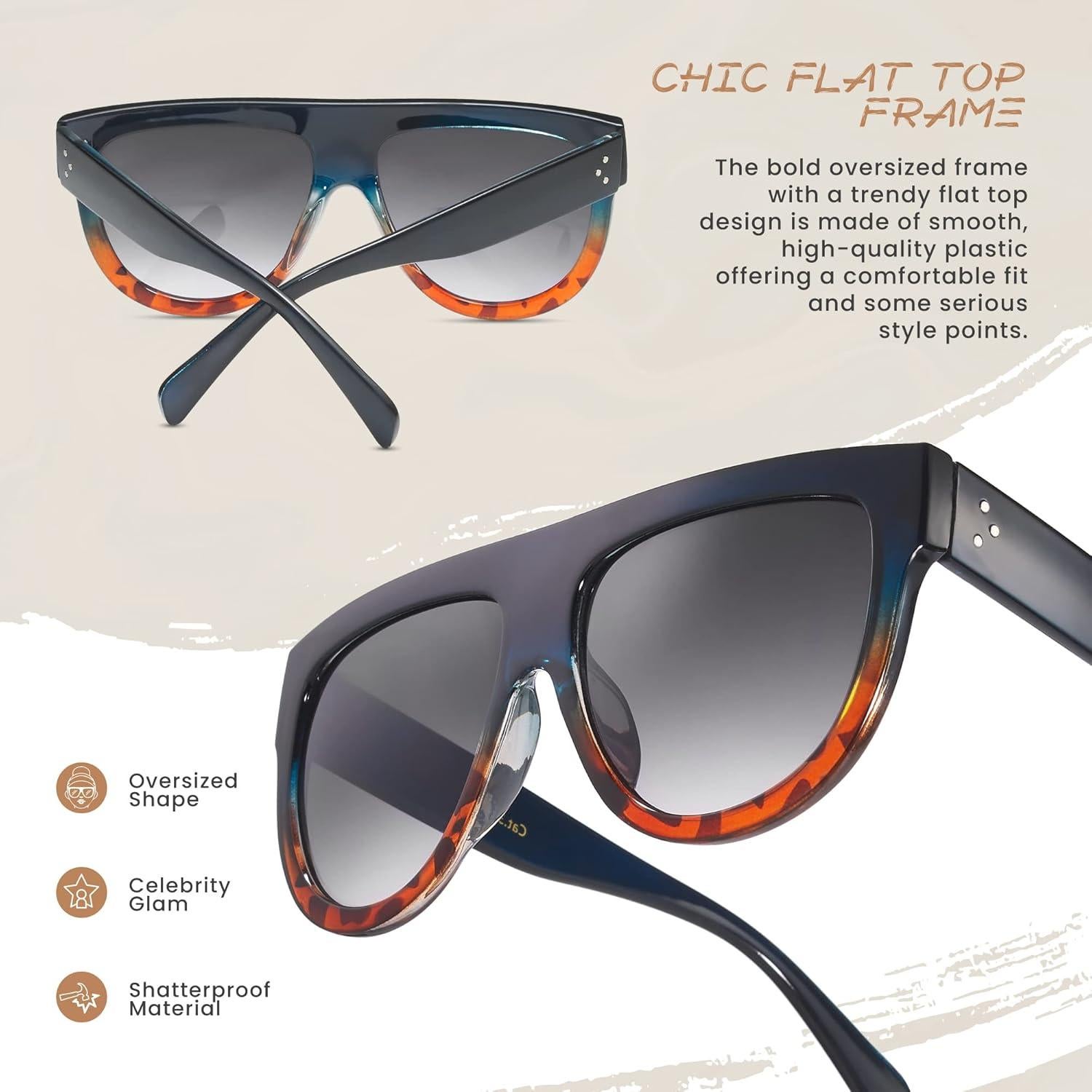 Gafas de sol grandes LEICO FASHION para mujer UV400