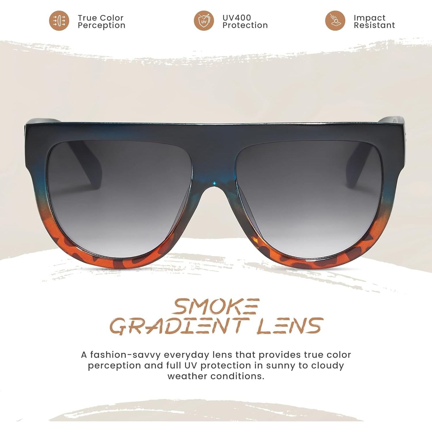 Gafas de sol grandes LEICO FASHION para mujer UV400