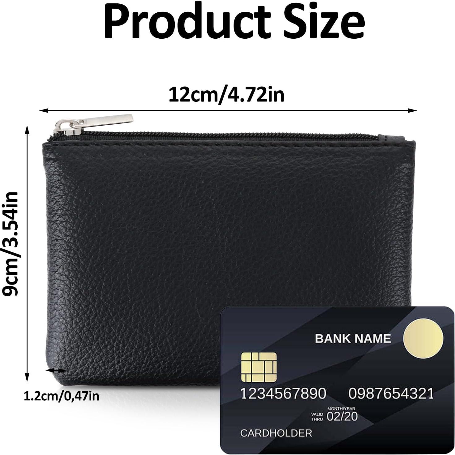 Monedero portátil Simarro de cuero vegano negro 12x9cm