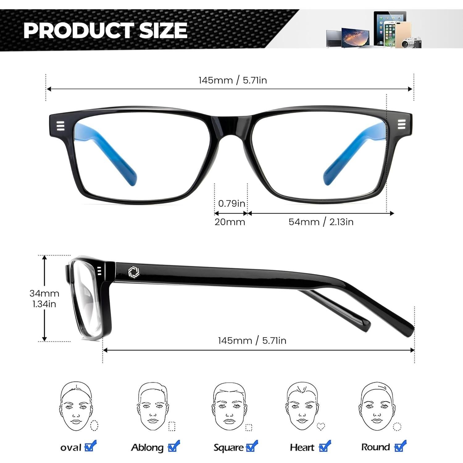 Gafas de Luz Azul ANYLUV AN4532-A para Hombres y Mujeres