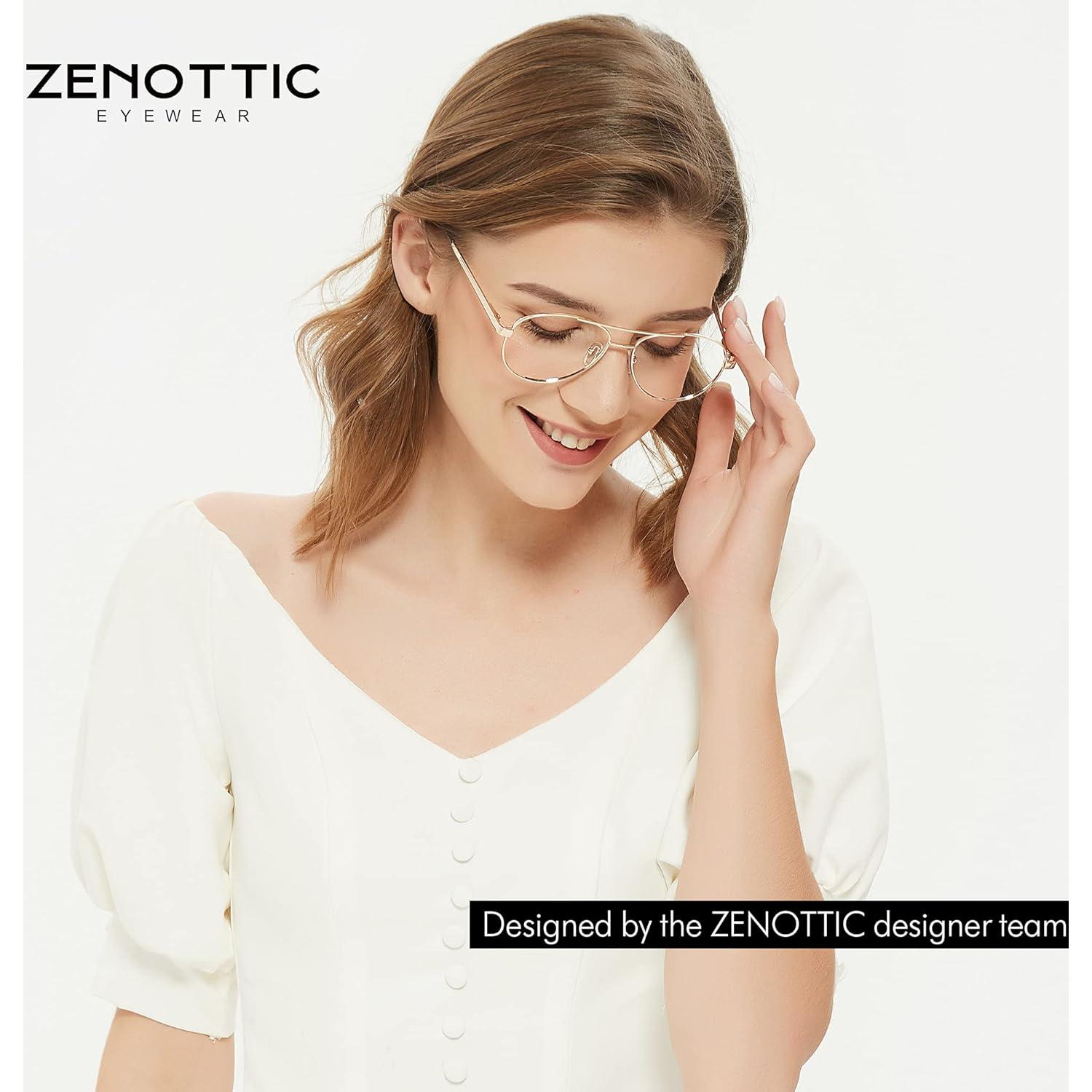 Gafas de Bloqueo de Luz Azul ZENOTTIC Aviador Unisex