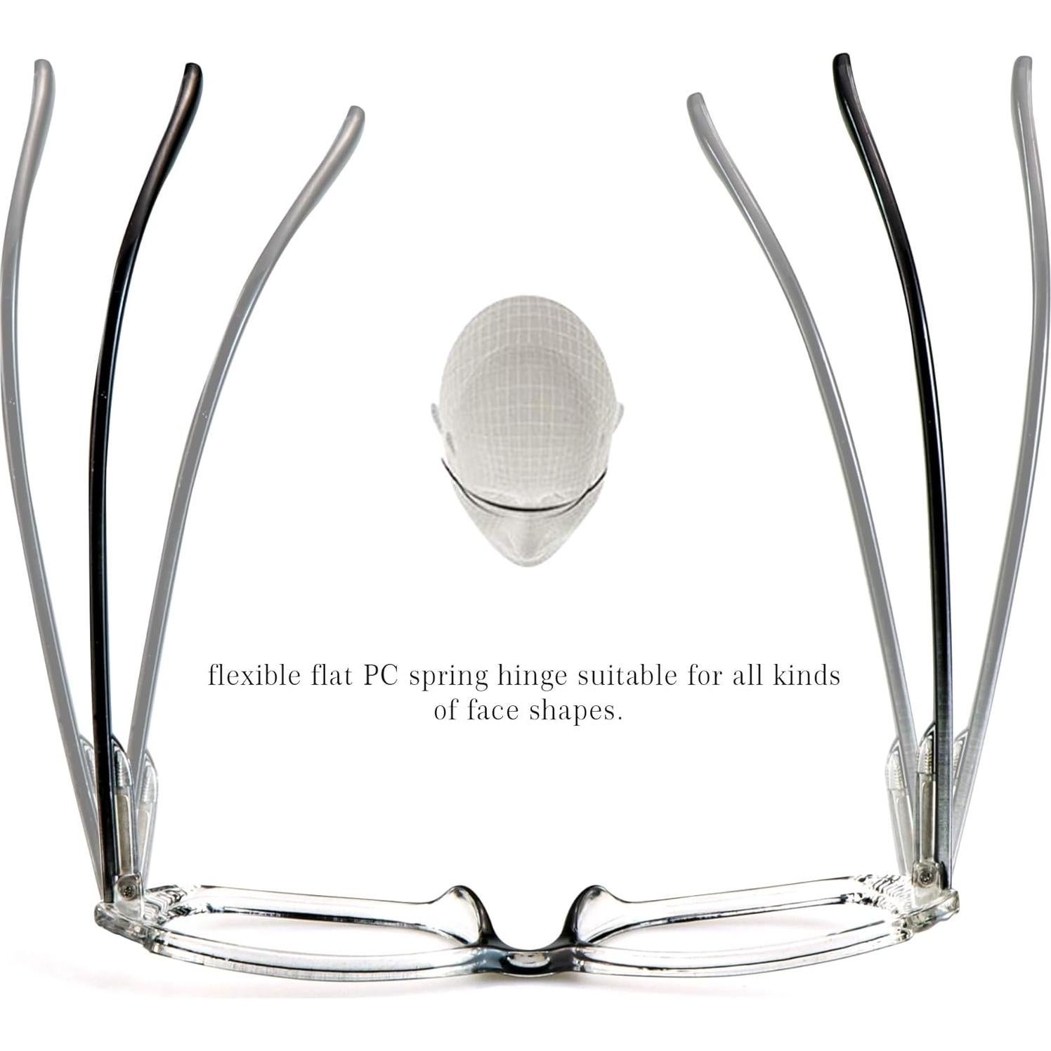 5 Pares de Gafas de Lectura LifeArt +3.25 Aumento Luz Azul