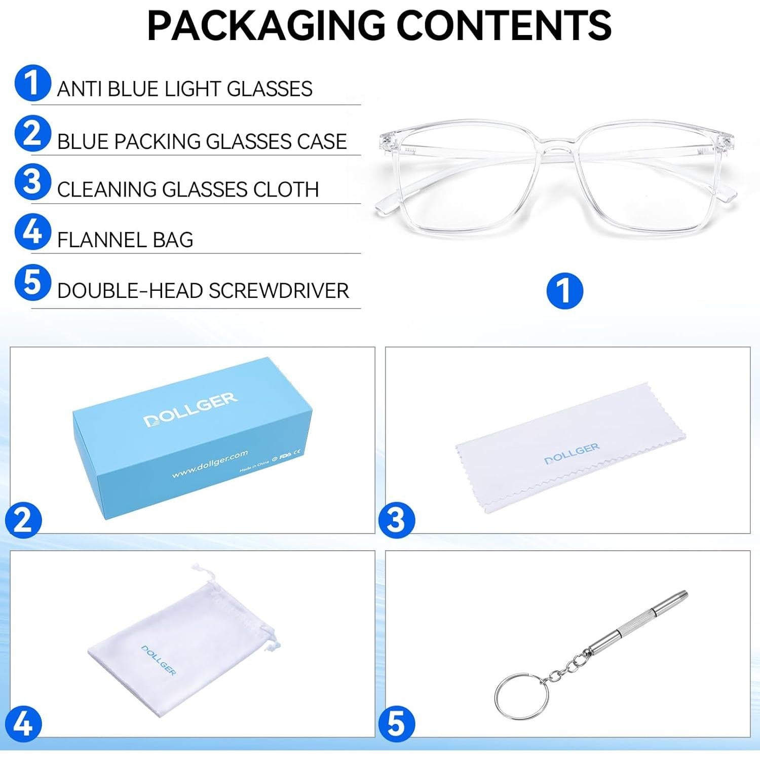 Gafas de Bloqueo de Luz Azul Dollger para Hombres y Mujeres