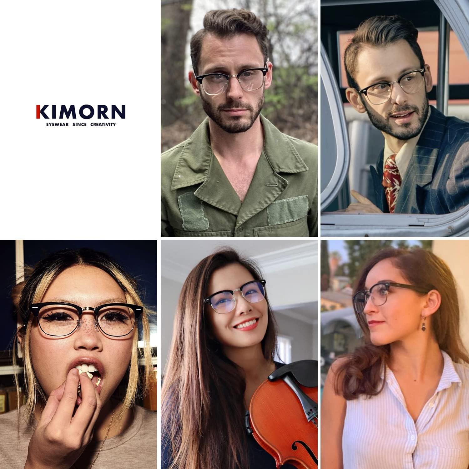 Gafas bloqueadoras de luz azul Kimorn KS052 unisex con lentes reemplazables