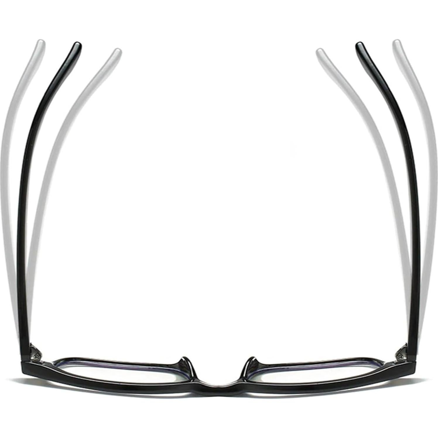 Gafas de luz azul TEXASDELUXE unisex marco negro lentes transparentes