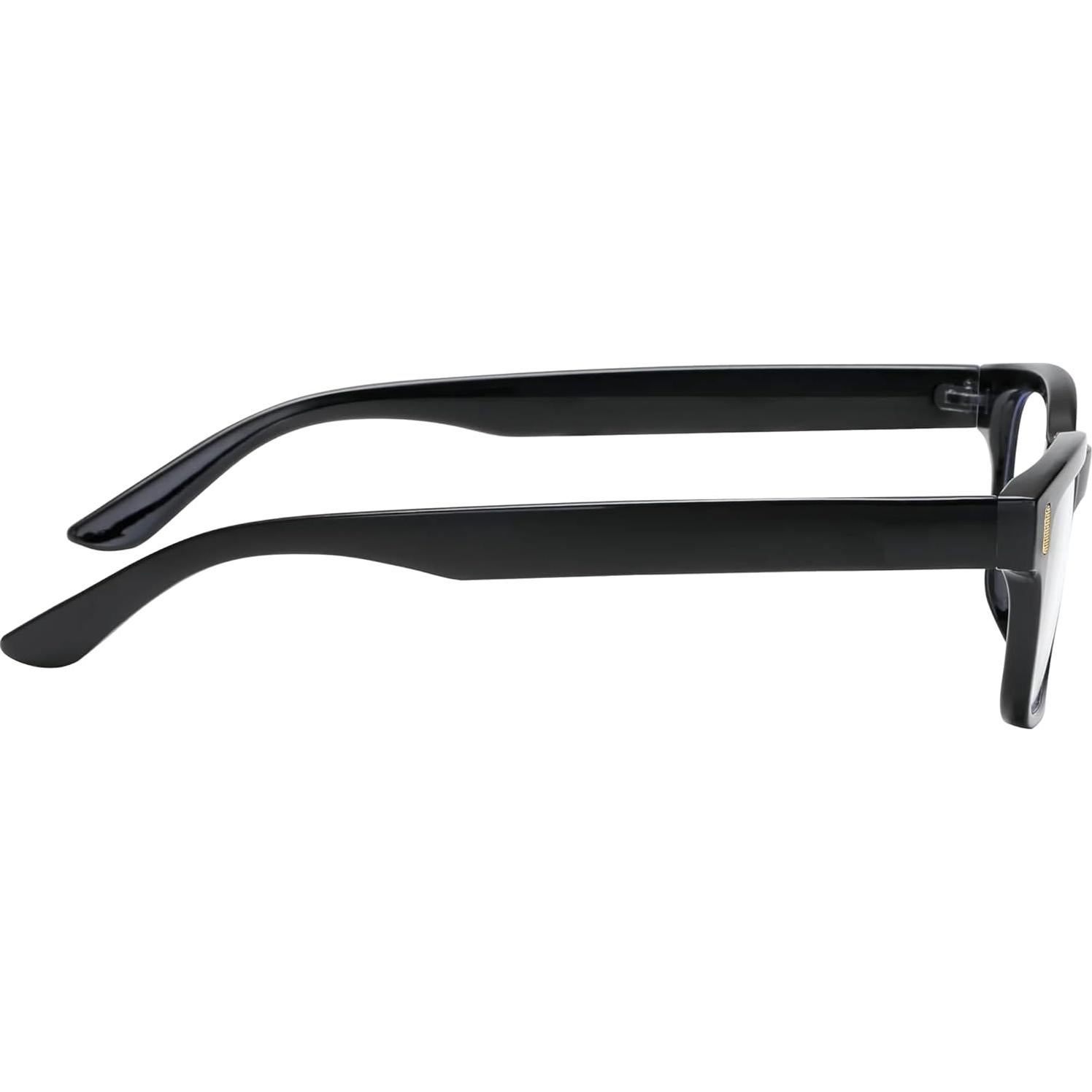 Gafas de luz azul TEXASDELUXE unisex marco negro lentes transparentes