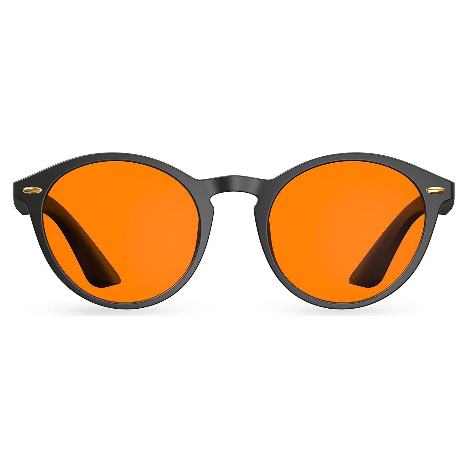 Gafas Bloomoak 99% Bloqueo Luz Azul Naranja Retro Redondas