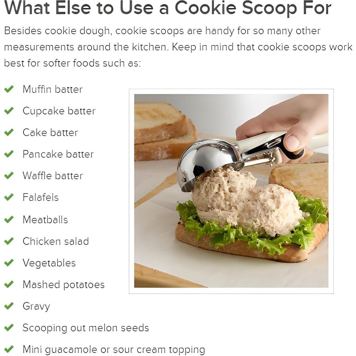 Cuchara para Masa de Galletas OCS Parts #40 21.26g Acero Inoxidable