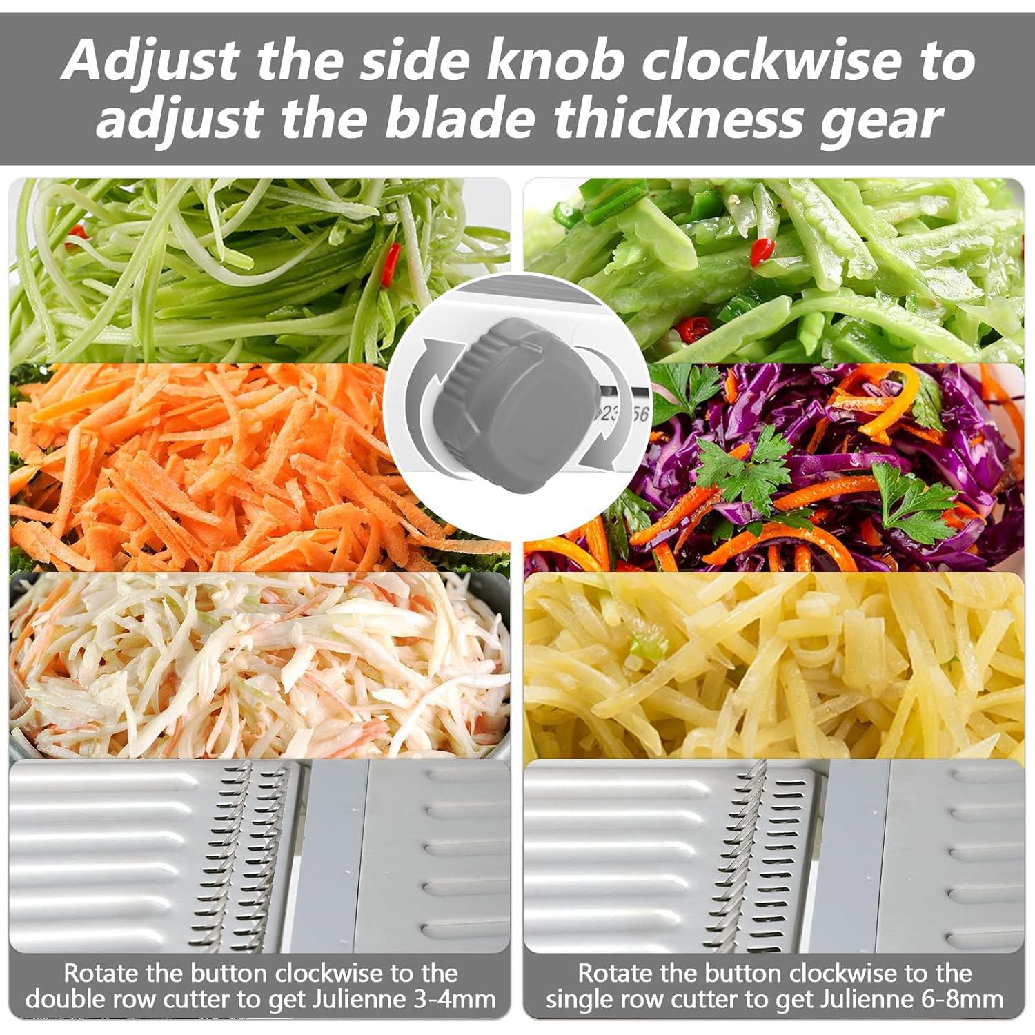 Cortador de Mandolina Foyucool Ajustable Acero Inoxidable Gris