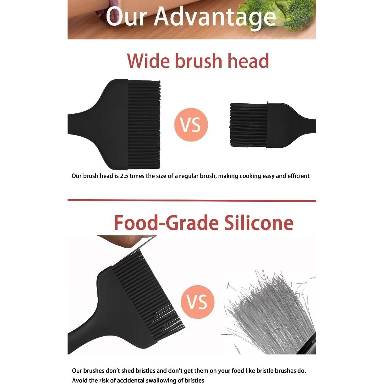 Set de 2 Brochas de Silicona para Basting Minchsrin - Resistente al Calor