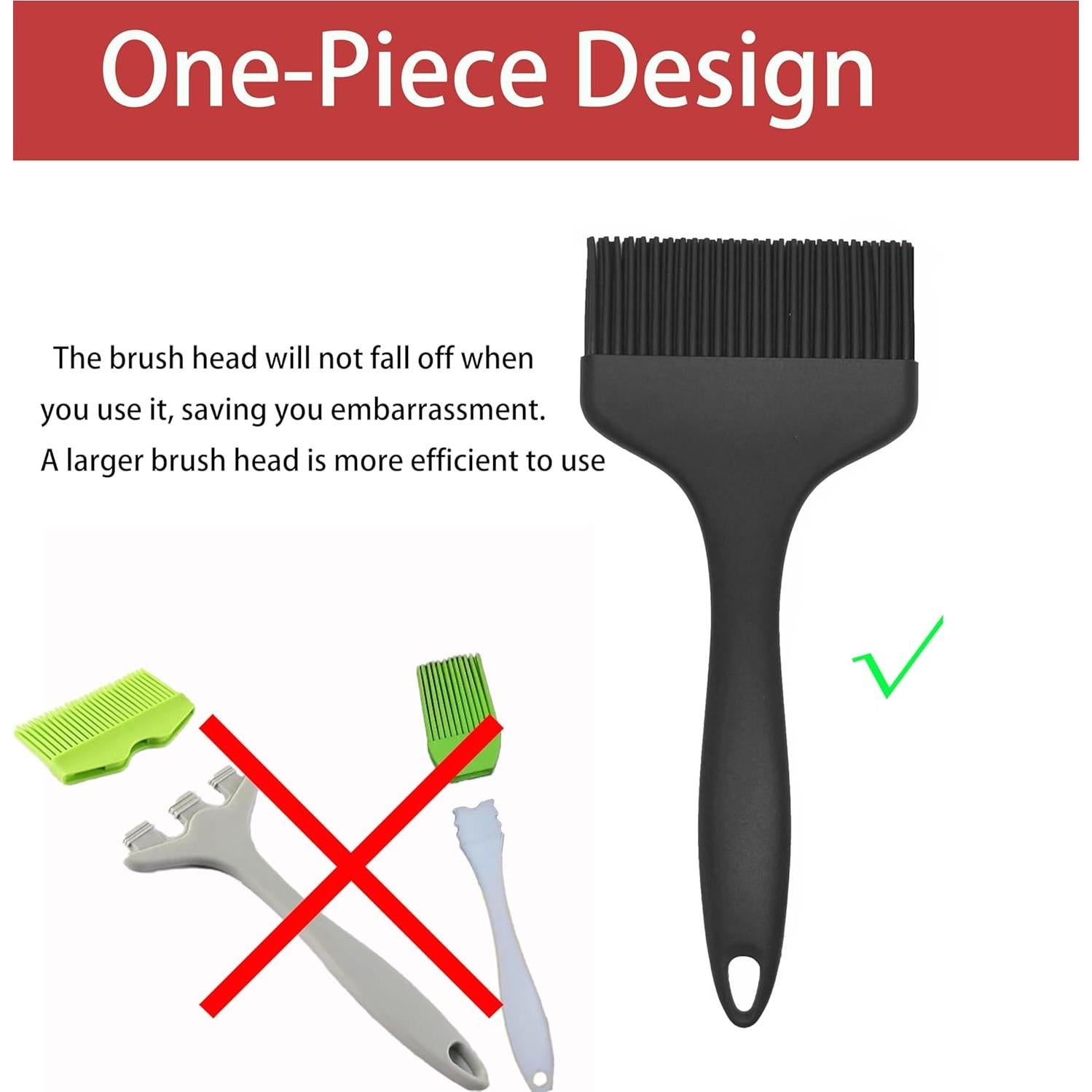 Set de 2 Brochas de Silicona para Basting Minchsrin - Resistente al Calor