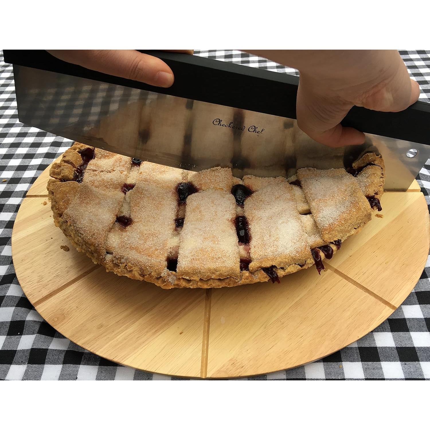 Juego Cortador de Pizza Rocker y Tabla Checkered Chef 34.3 cm