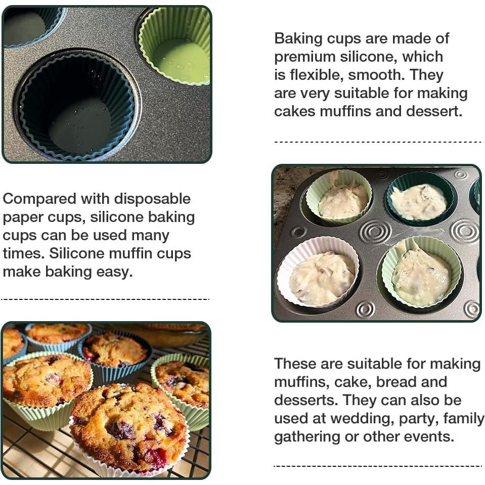 Tazas de Silicona Jumbo Pharamat 24 Pcs 9 cm Reutilizables