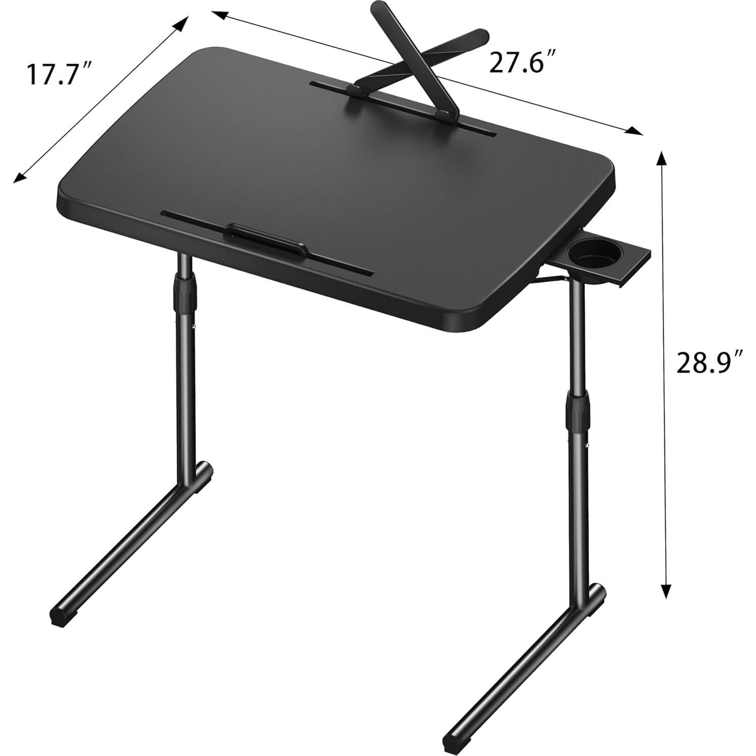 Mesa de bandeja de TV Allpop Ultra ajustable negra 70.1x45 cm