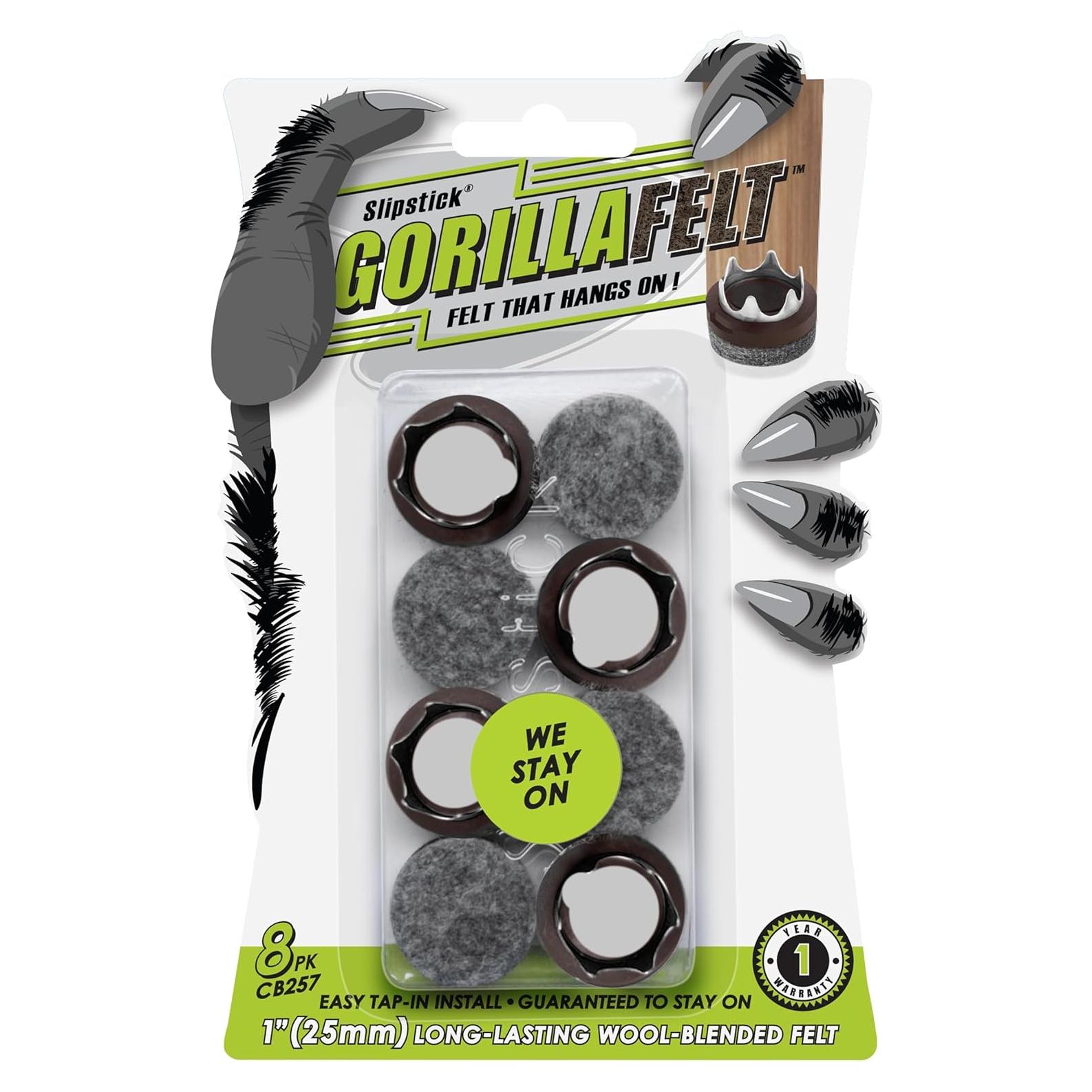 Protectores de Suelo para Patas de Silla Slipstick 8 Pzas 2.54 cm