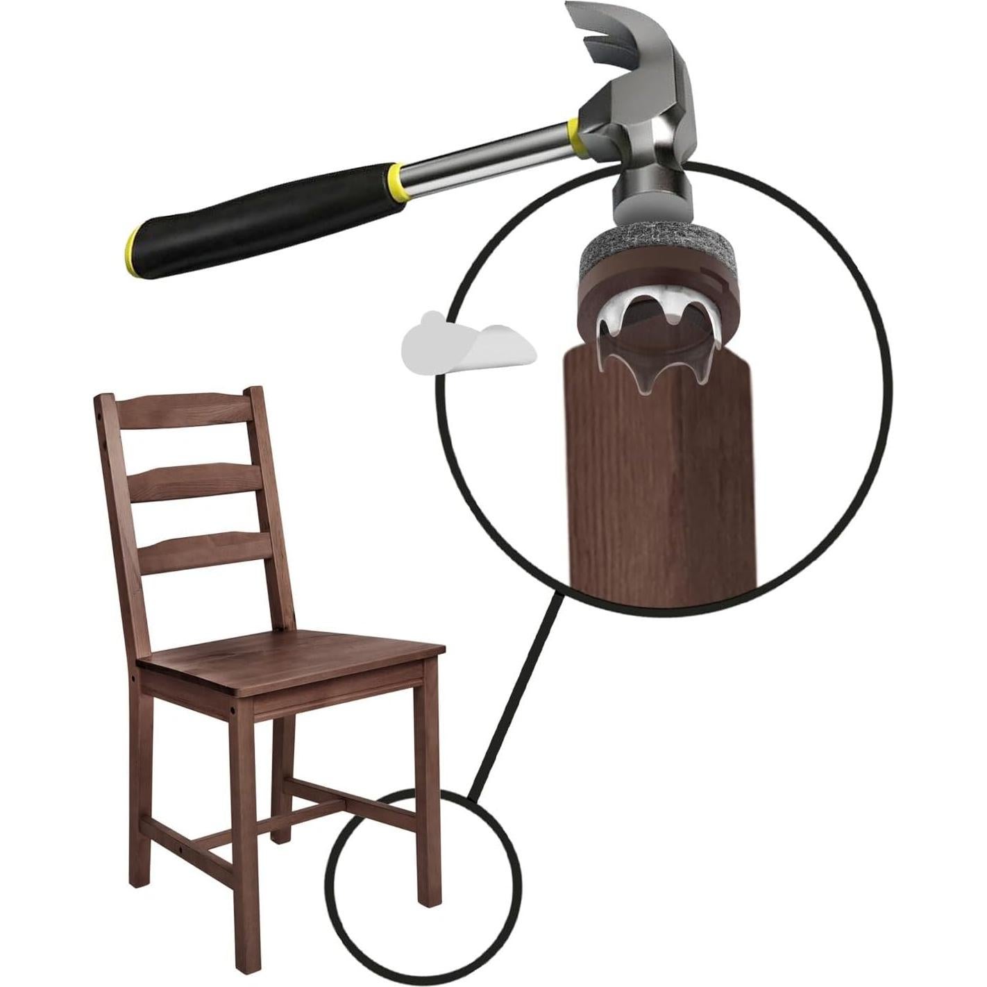 Protectores de Suelo para Patas de Silla Slipstick 8 Pzas 2.54 cm