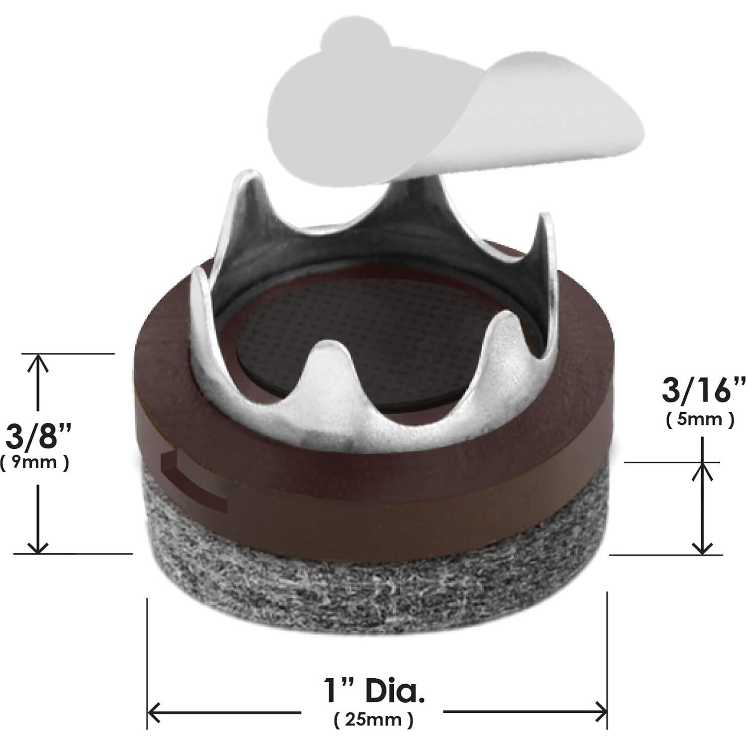 Protectores de Suelo para Patas de Silla Slipstick 8 Pzas 2.54 cm
