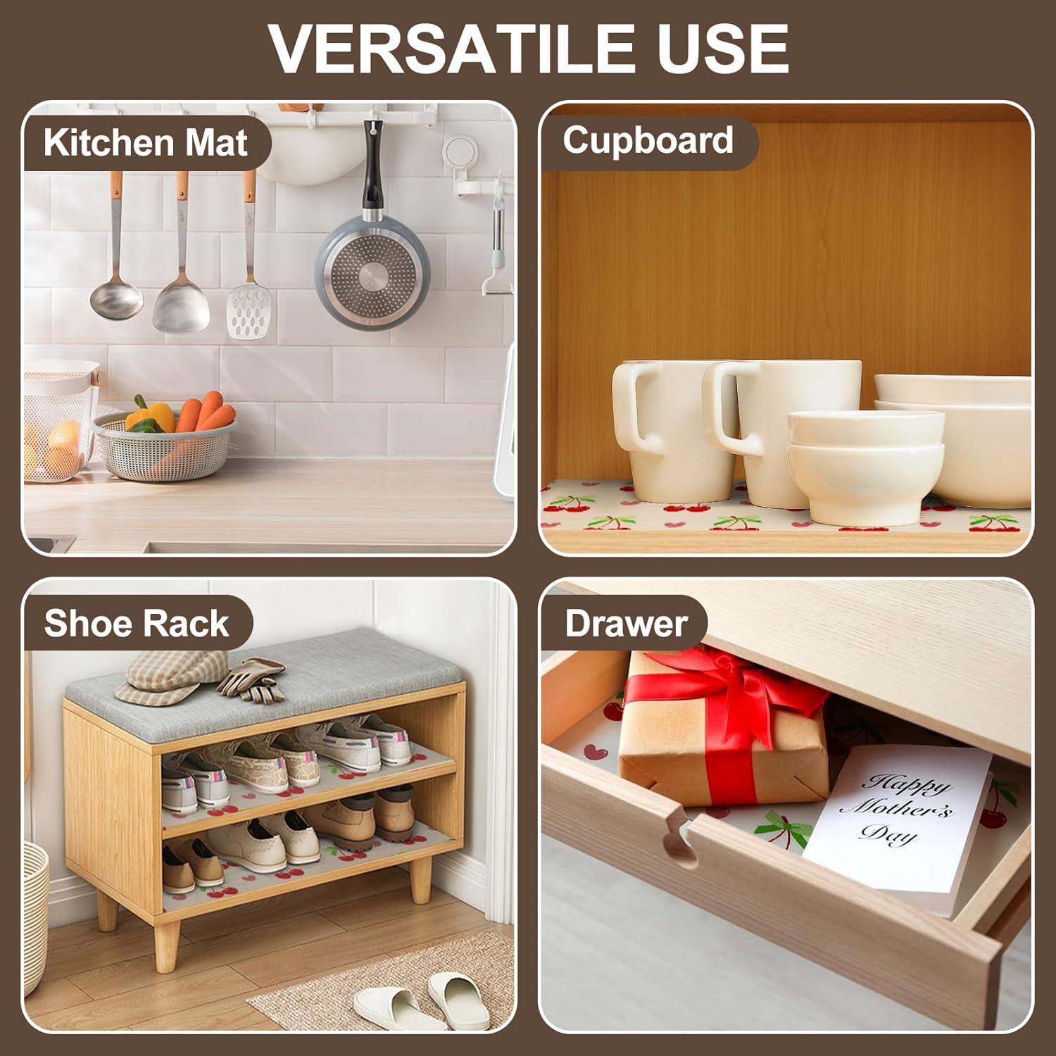 Forro de estante Jacriah Cereza 30x150 cm Antideslizante