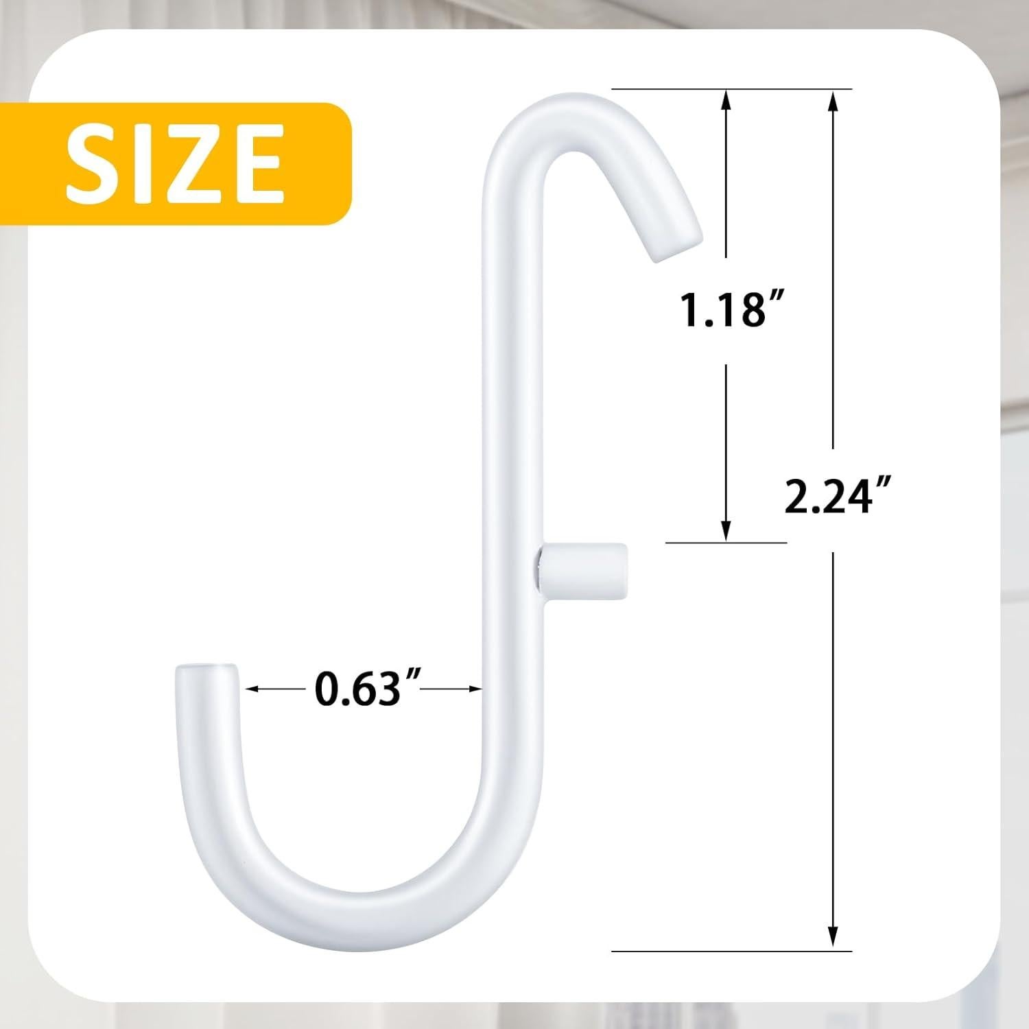 20 Ganchos para Tablero Perforado MorningRo - Metal Blanco 5.7x3cm