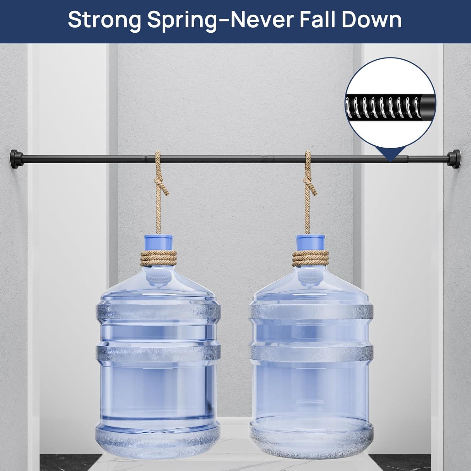 Varilla de Cortina de Tensión Ajustable ENJOYBASICS 81-137 cm Negro