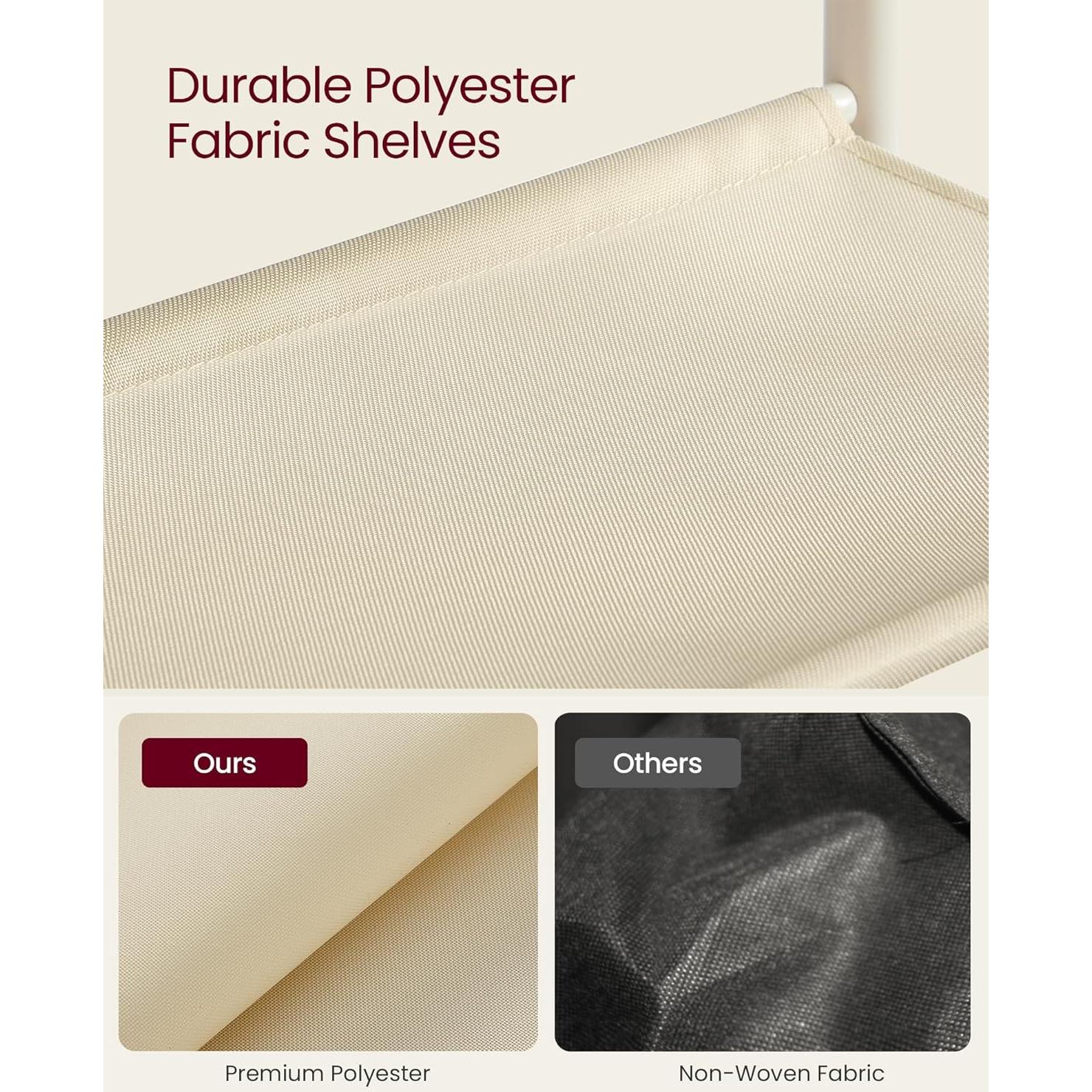 Zapatero VASAGLE 4 Niveles Beige Natural y Blanco Perla