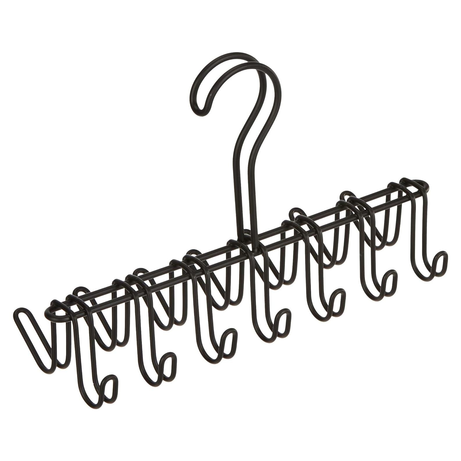 Organizador Colgante de Closet iDesign 14 Ganchos Negro Mate