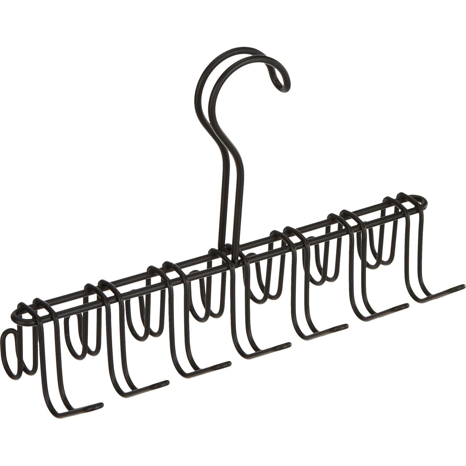 Organizador Colgante de Closet iDesign 14 Ganchos Negro Mate