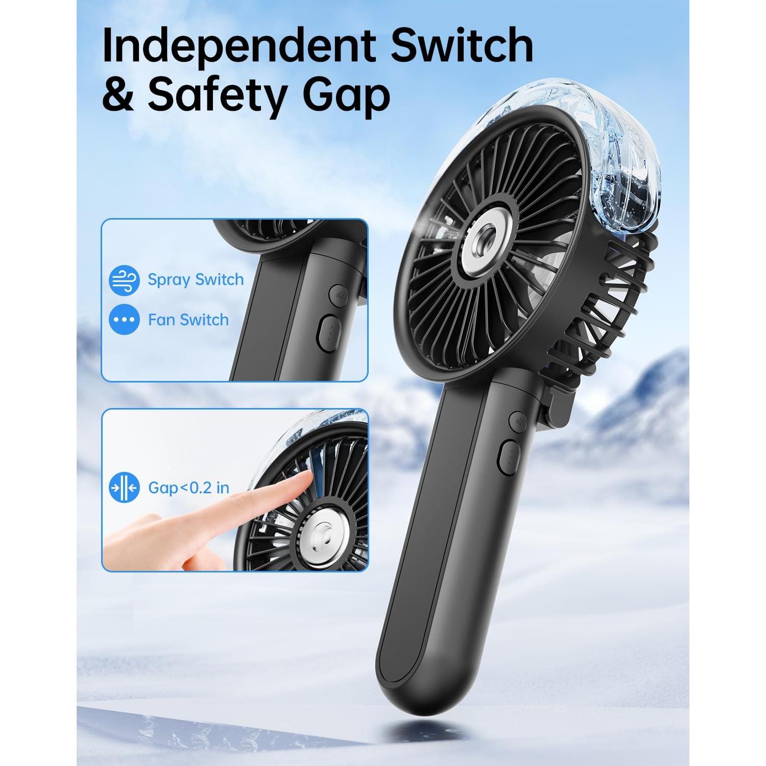 Ventilador de Nebulización Portátil SWEETFULL - 3 Velocidades, 30ml, Recargable USB