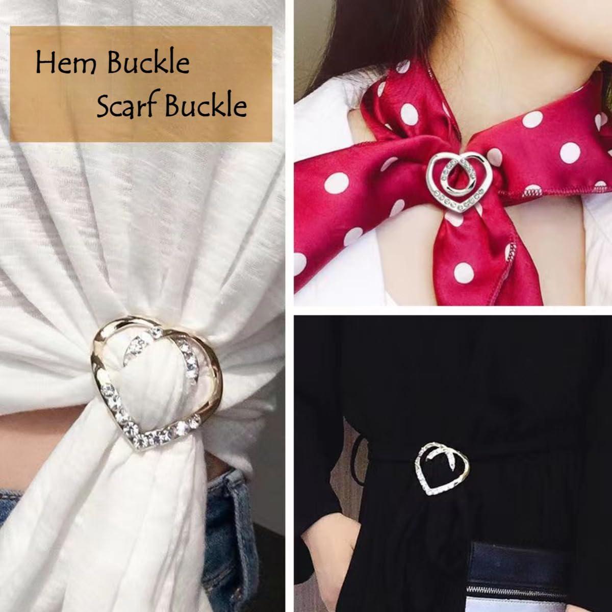 Clip de Bufanda y Camisa 8 Piezas para Mujeres con Rhinestones