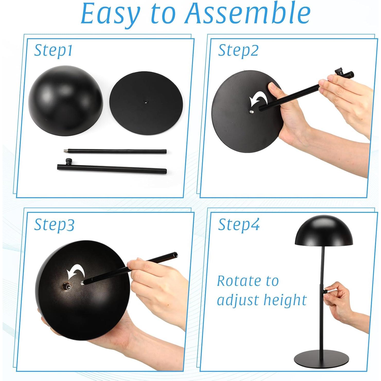 Soporte para Sombreros Sintuff 4 Pcs Ajustable 20-40 cm Negro