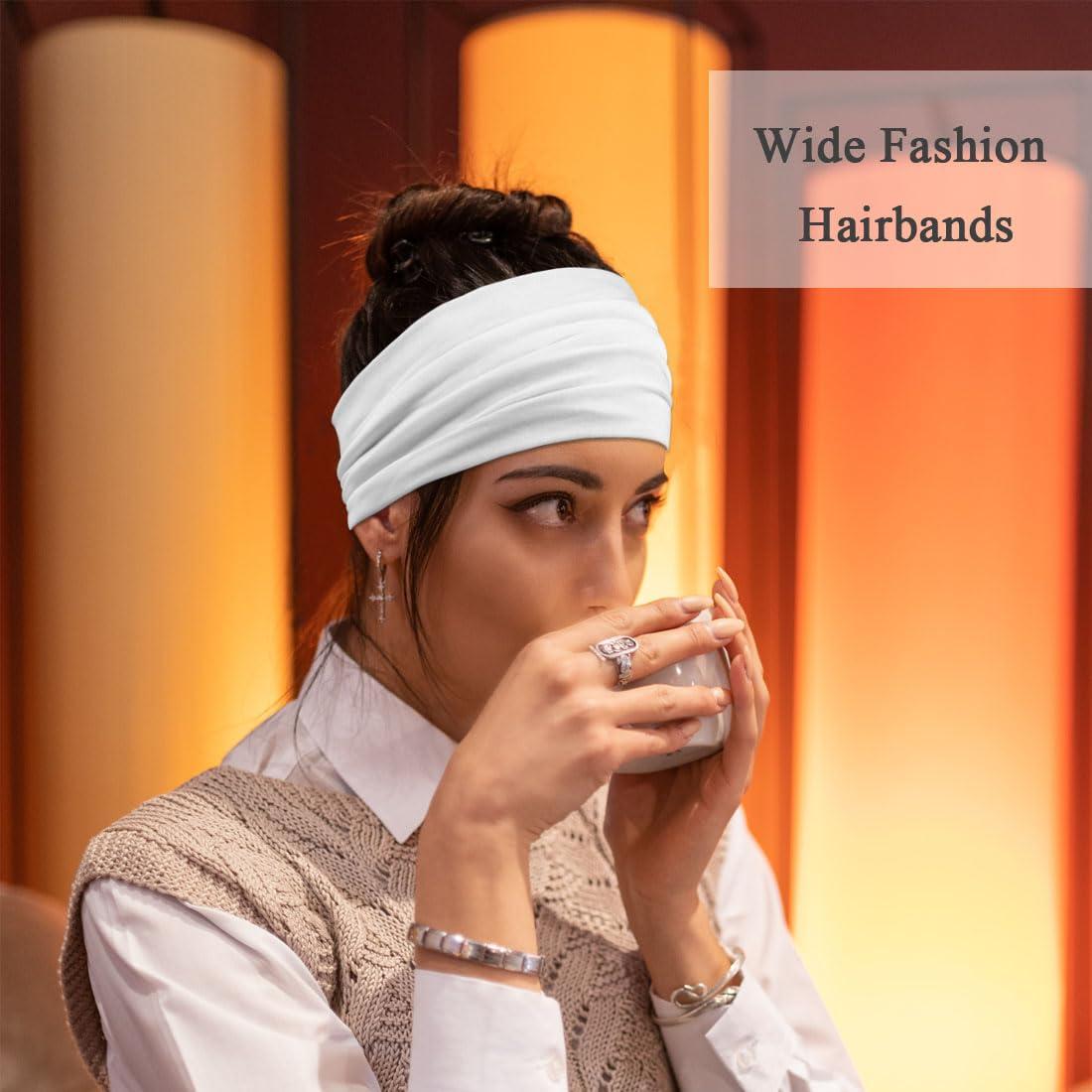 Diademas Anchas YONUF para Mujeres - Paquete de 6 Colores