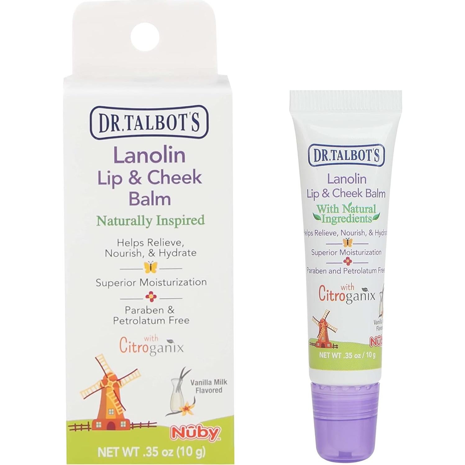 Bálsamo Labial y de Mejillas Dr. Talbot 9.92g Lanolina Sabor Vainilla