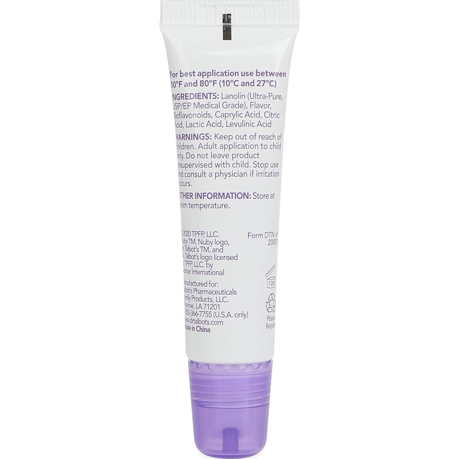 Bálsamo Labial y de Mejillas Dr. Talbot 9.92g Lanolina Sabor Vainilla