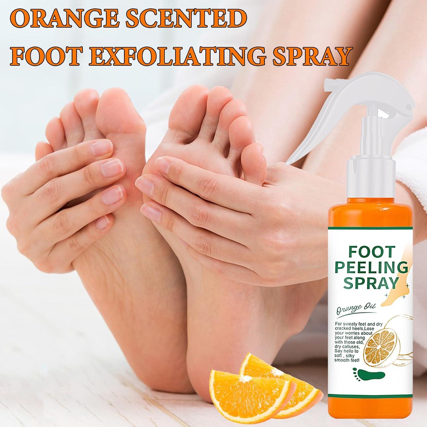 Spray Exfoliante para Pies LZYLLS 117g Hidratante Aceite Naranja