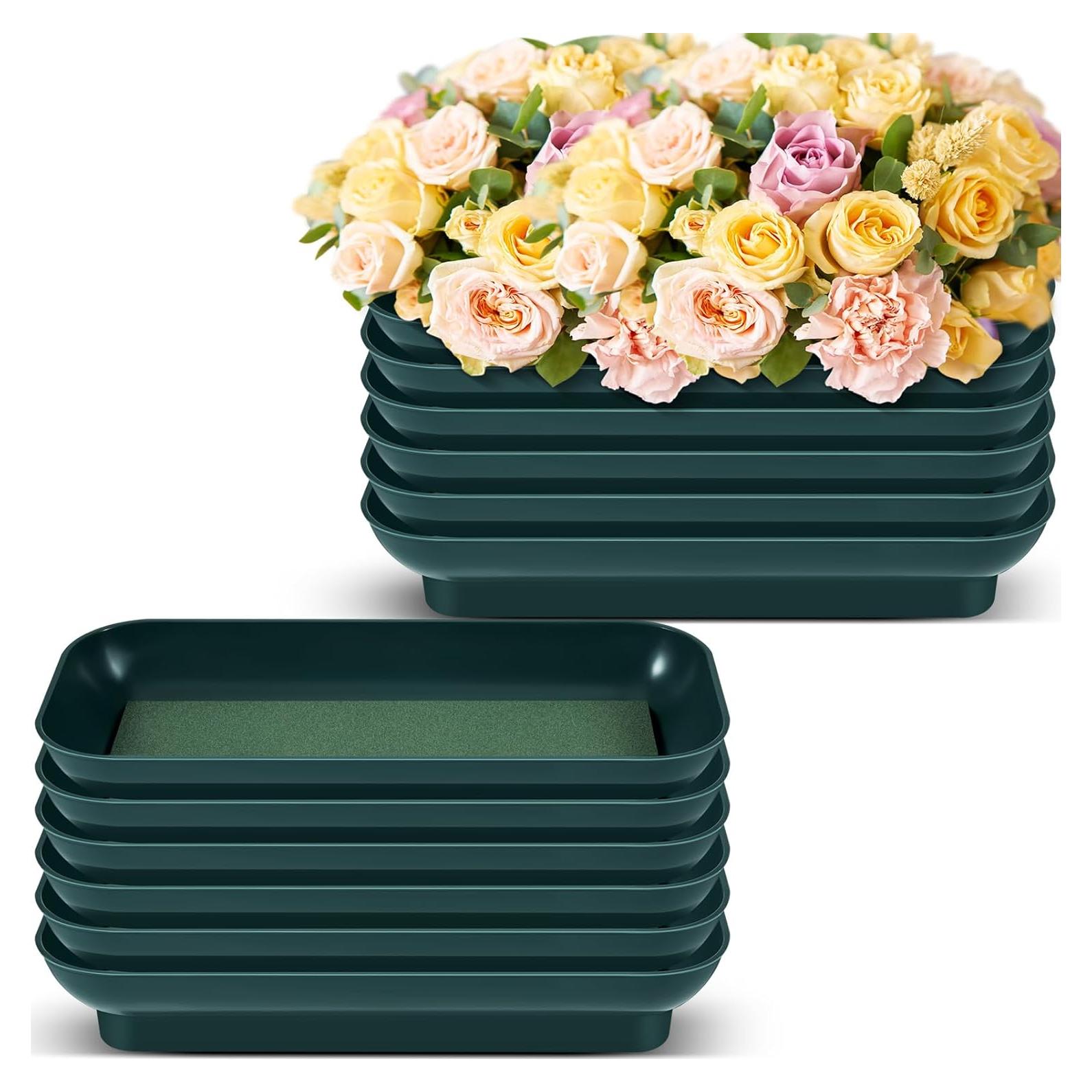 Paquete de 12 Tazones de Espuma Floral Sabary 25.4 cm Verde