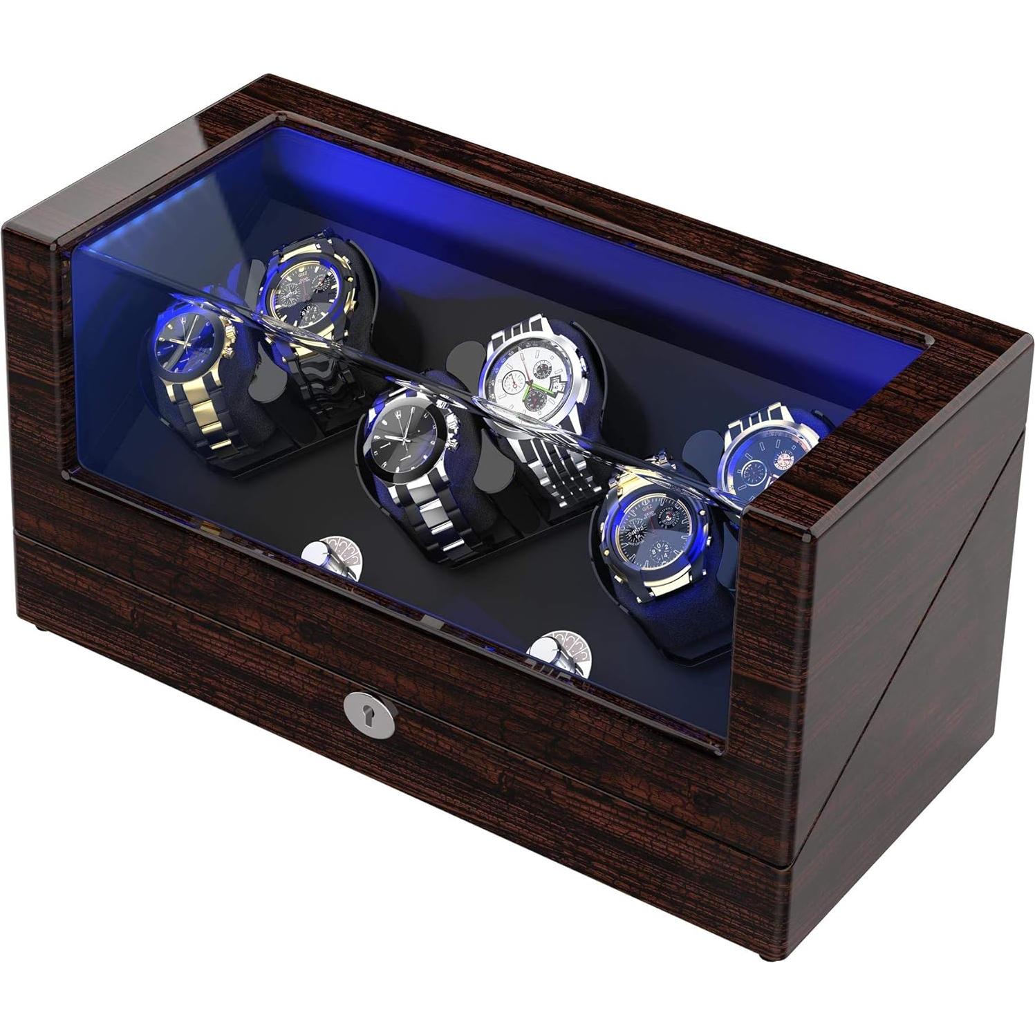 Enrollador de Reloj DOOMOOK para 6 Relojes Automáticos con LED