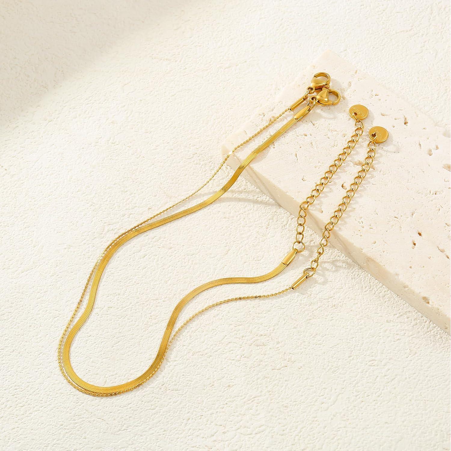 Pulseras de Tobillo de Oro 18K para Mujeres - Acero Inoxidable