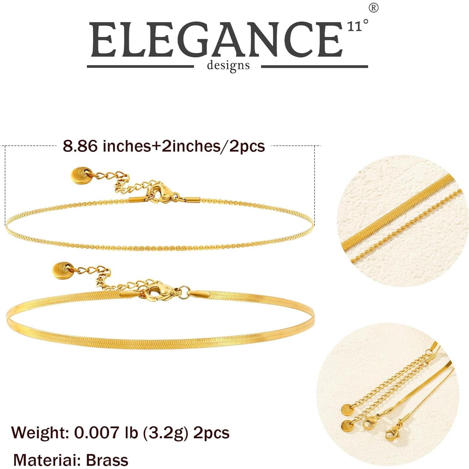 Pulseras de Tobillo de Oro 18K para Mujeres - Acero Inoxidable