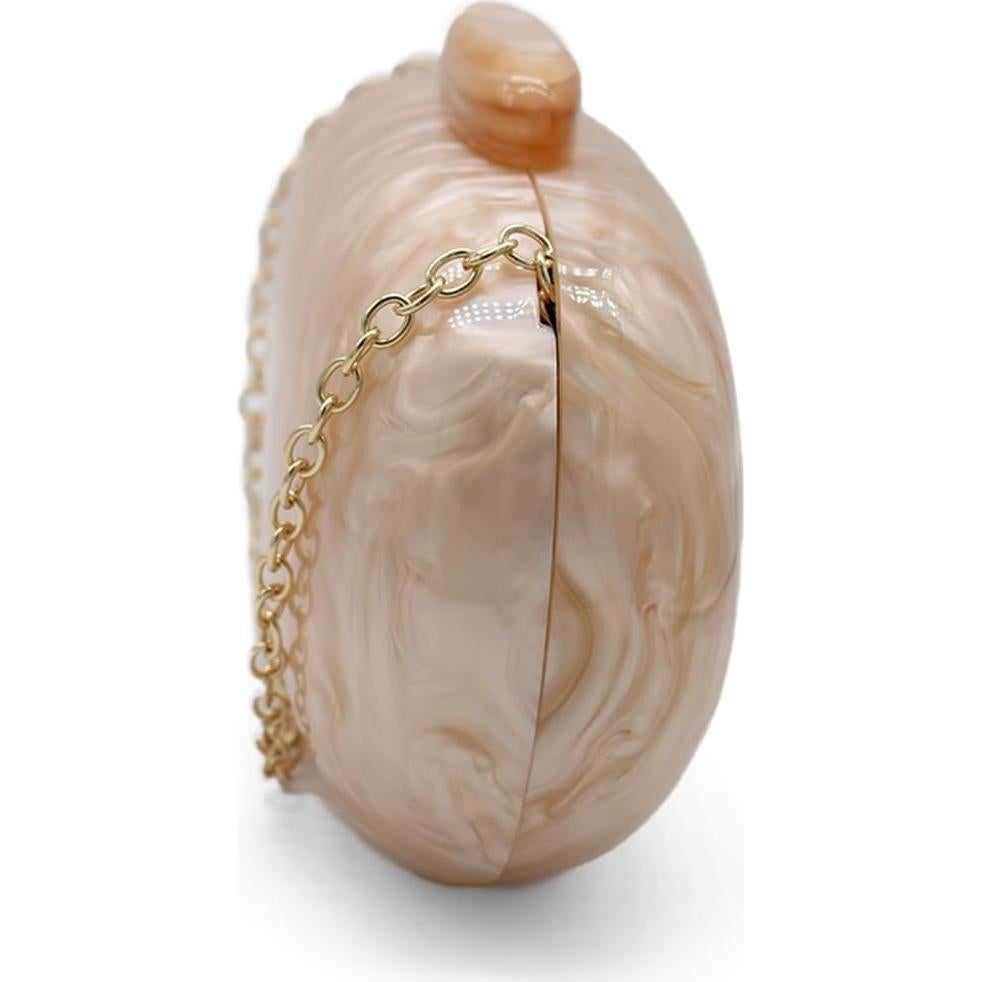 Bolso de mano acrílico GSYPS con forma de concha 17x6.5cm