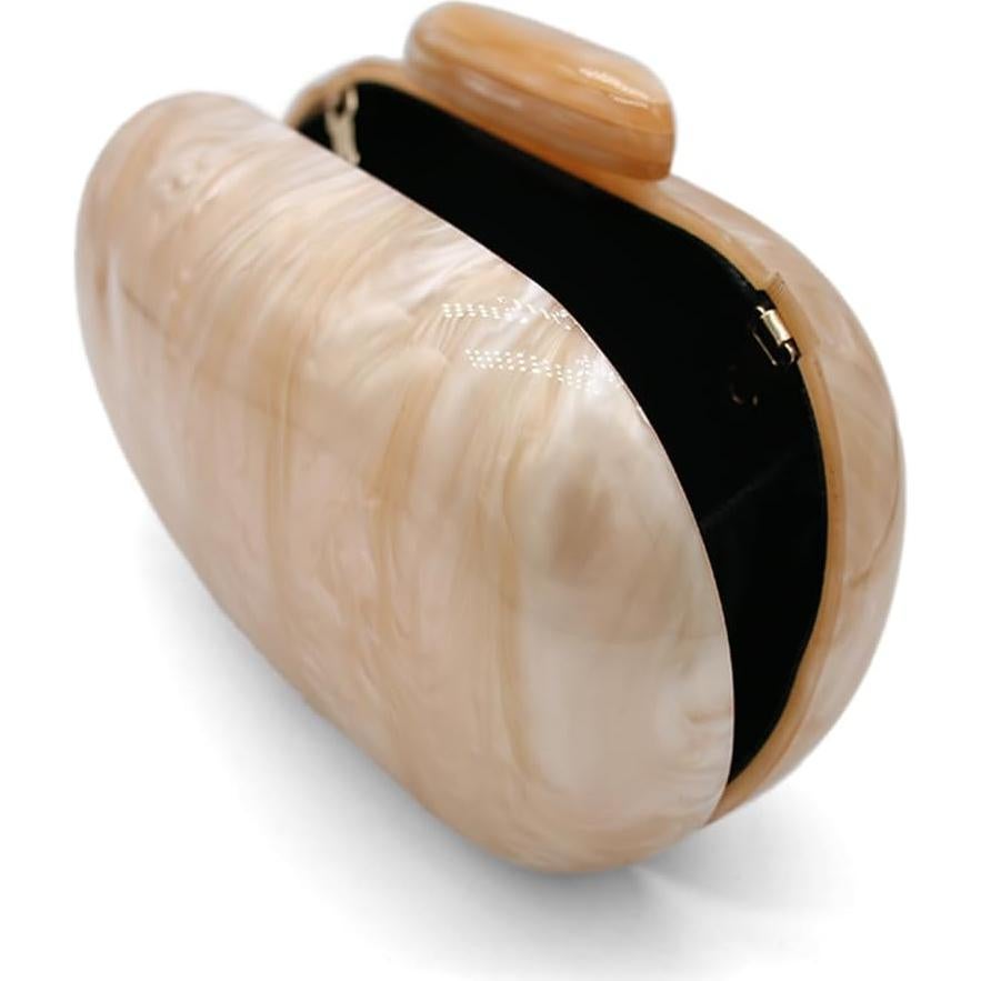 Bolso de mano acrílico GSYPS con forma de concha 17x6.5cm