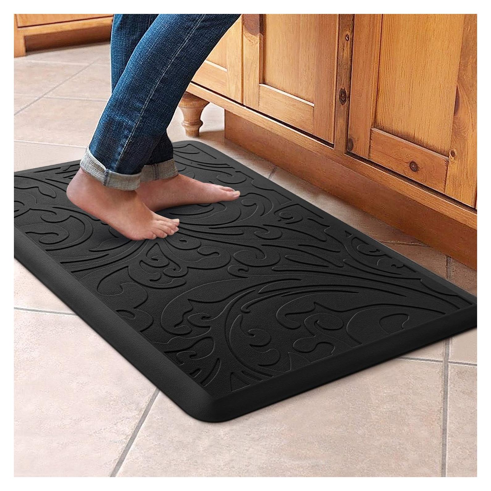 Alfombra Antifatiga KMAT 46x71 cm Impermeable Antideslizante Negra
