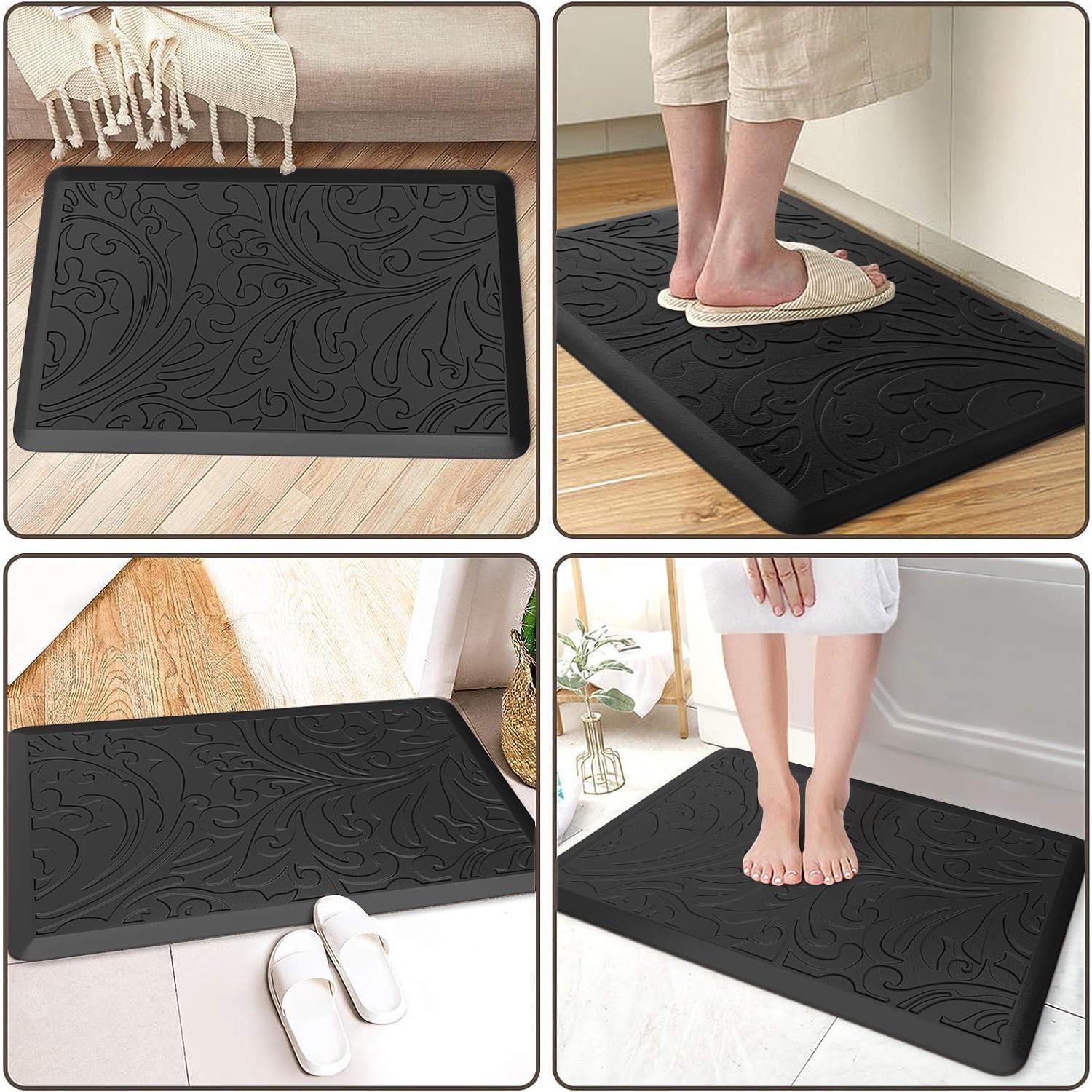 Alfombra Antifatiga KMAT 46x71 cm Impermeable Antideslizante Negra