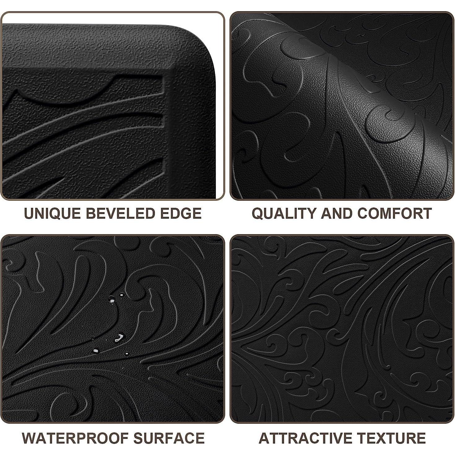 Alfombra Antifatiga KMAT 46x71 cm Impermeable Antideslizante Negra