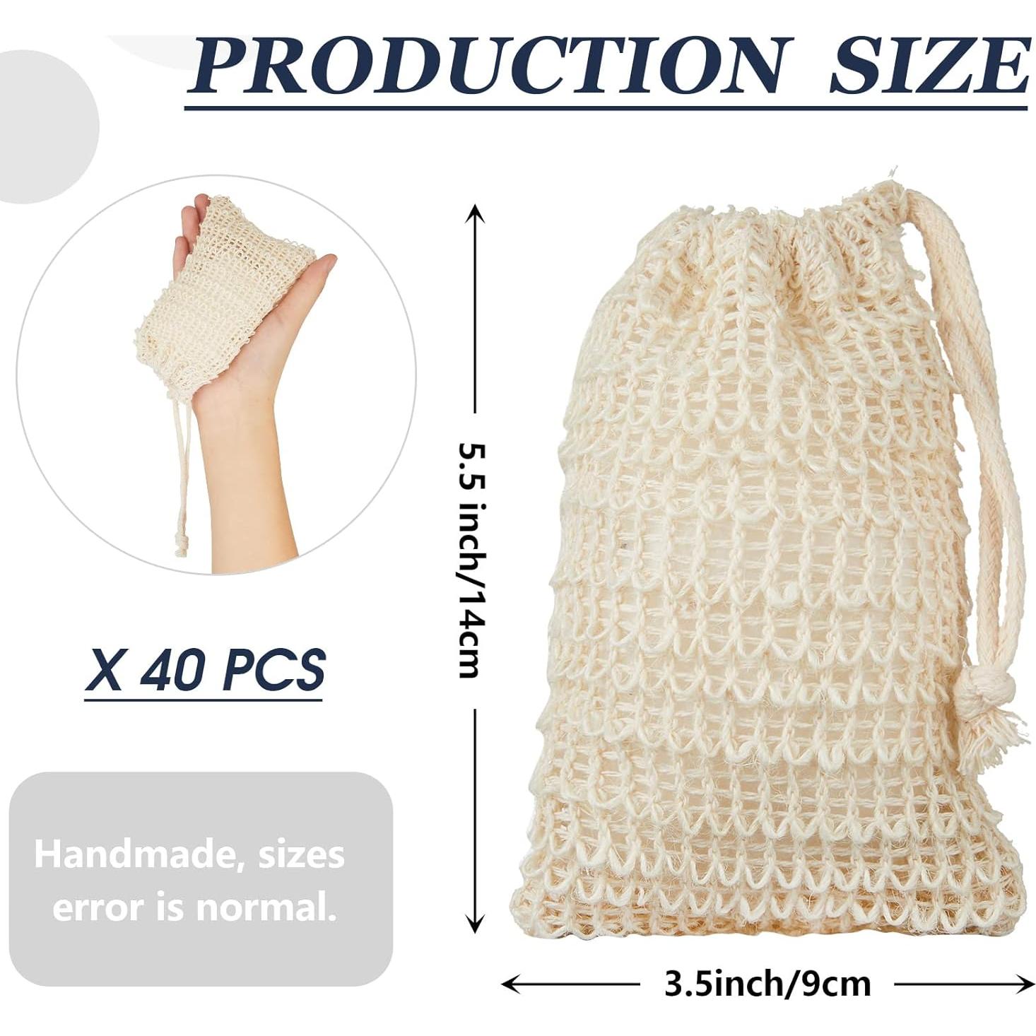 Paquete de 50 bolsas exfoliantes para jabón Cunhill 14x9 cm