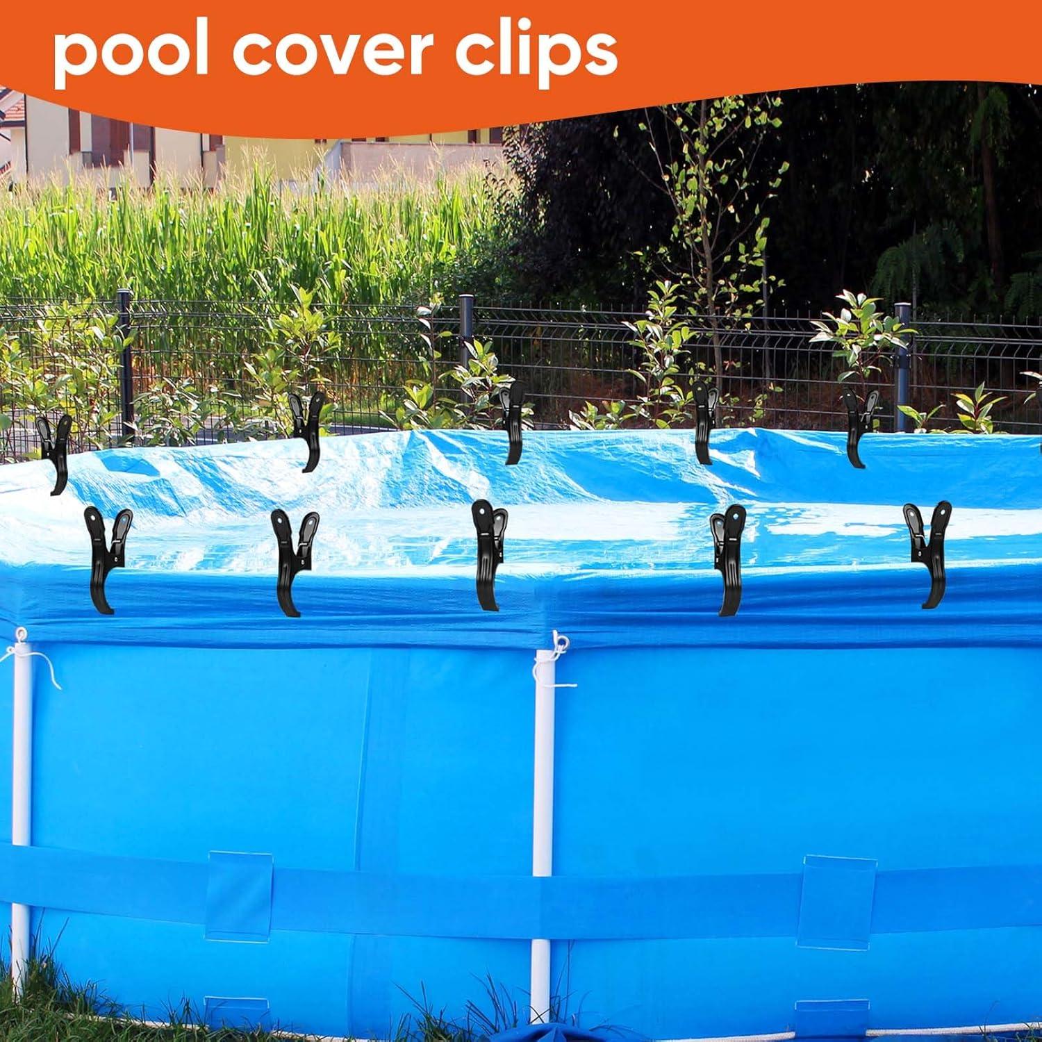 Paquete de 10 Clips de Toalla de Playa Dapute - Metal Negro