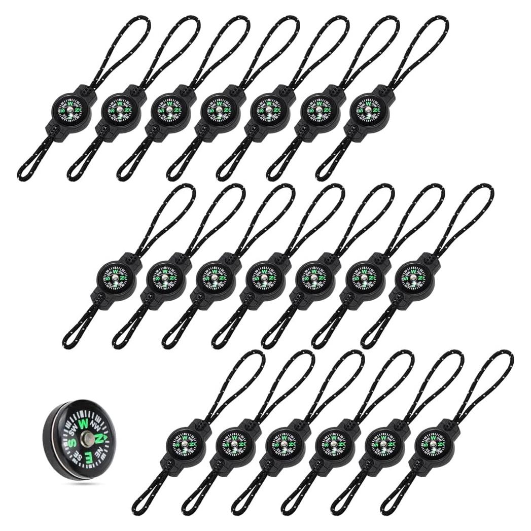 20 Piezas Mini Brújula de Supervivencia HOSTK para Camping