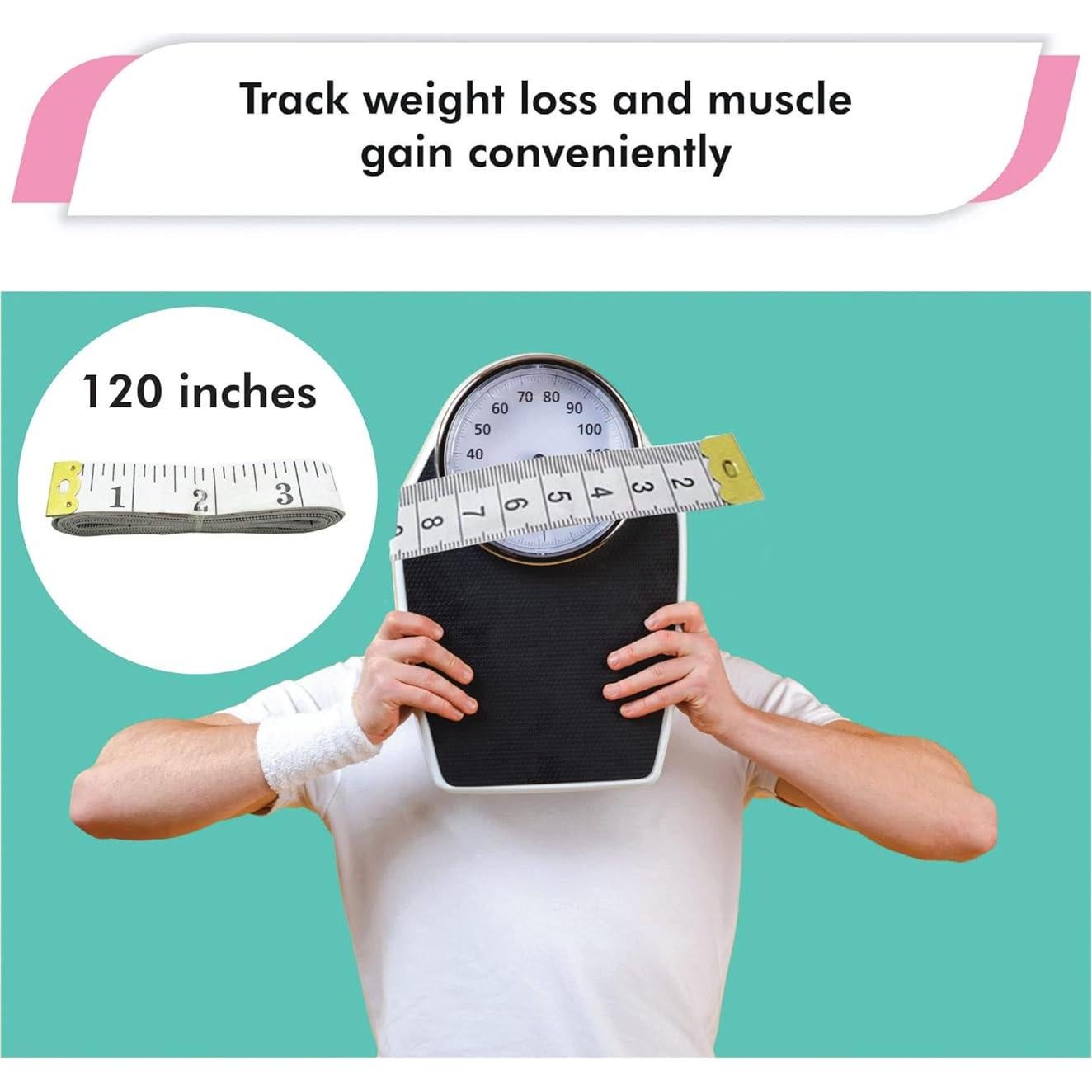 Cinta Métrica Doble Cara Gadgetime 304.8 cm Blanca