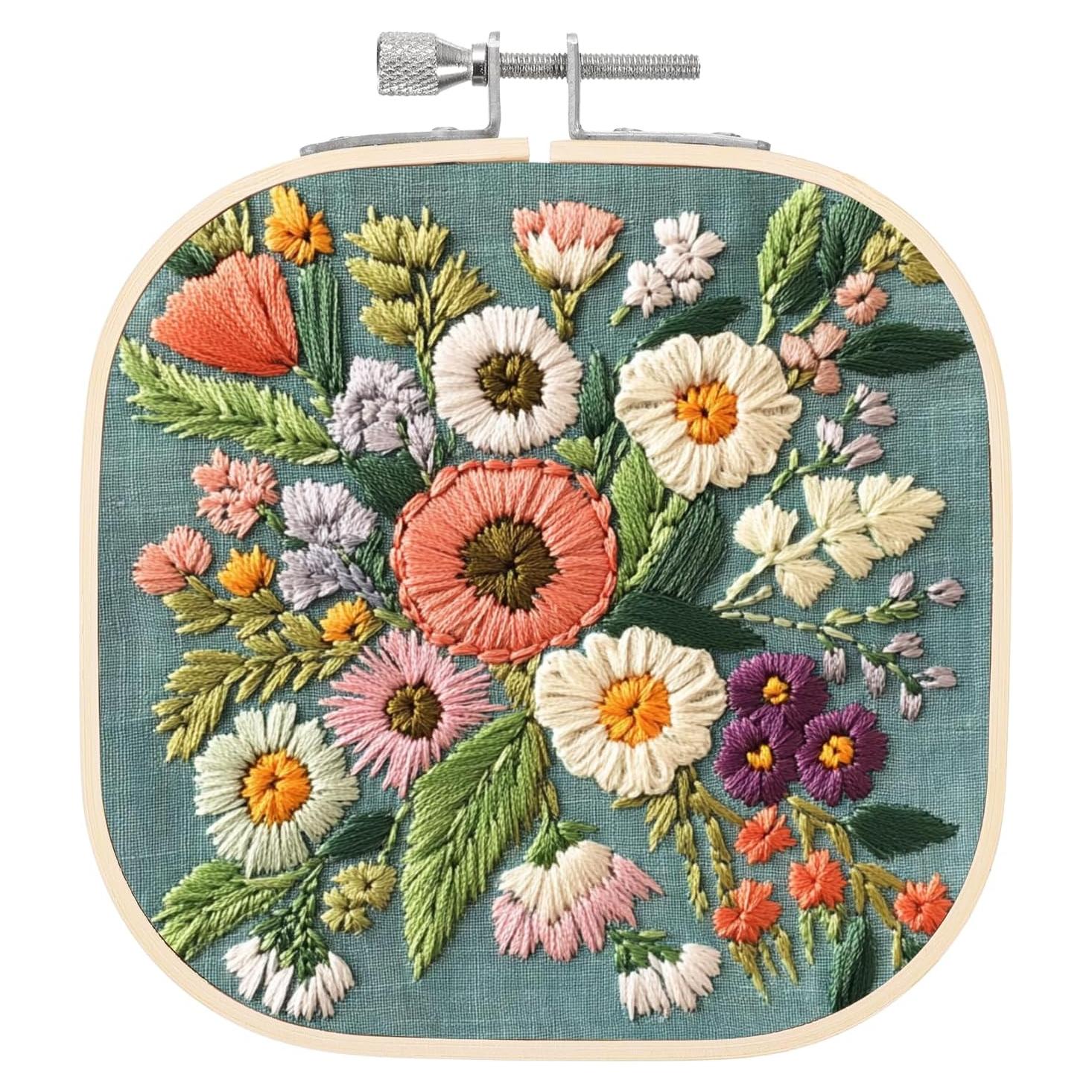 Aros de Bordado Cuadrados PATIKIL 13 x 13 cm de Bambú